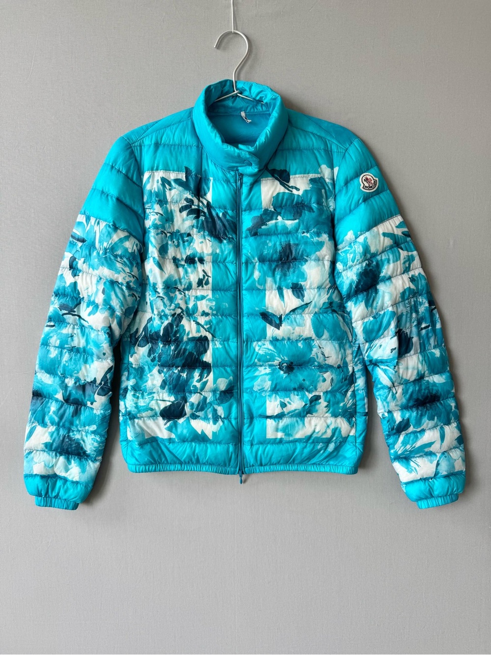 Moncler Alisia Floral Print Down Jacket - Size 1 (S) - 90% Down 10% Feather